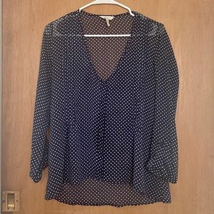 Sheer Polk Dot Blouse